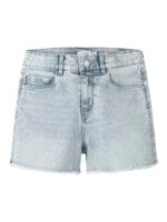 MOM DENIM SHORTS- LIGHT BLUE BLEACHED - Image 2