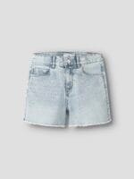 MOM DENIM SHORTS- LIGHT BLUE BLEACHED