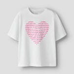 BRIGHT WHITE TOP ZEBRA HEART