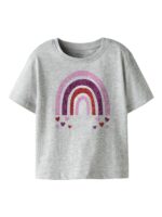 BELINA TOP LIGHT GREY RAINBOW