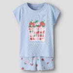 CAPSL TOP CHAMBRAY BLUE - STRAWBERRY