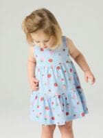 SPENCER DRESS CHAMBRAY BLUE - STRIPPED STRAWBERRY - Image 2