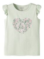 CAPSL TOP PALE AQUA-PINK FLOWER - Image 3